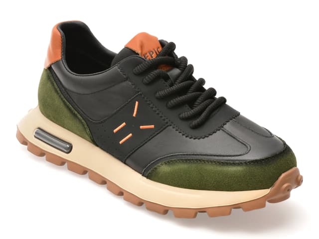 Pantofi sport EPICA negri, 31231, din piele naturala