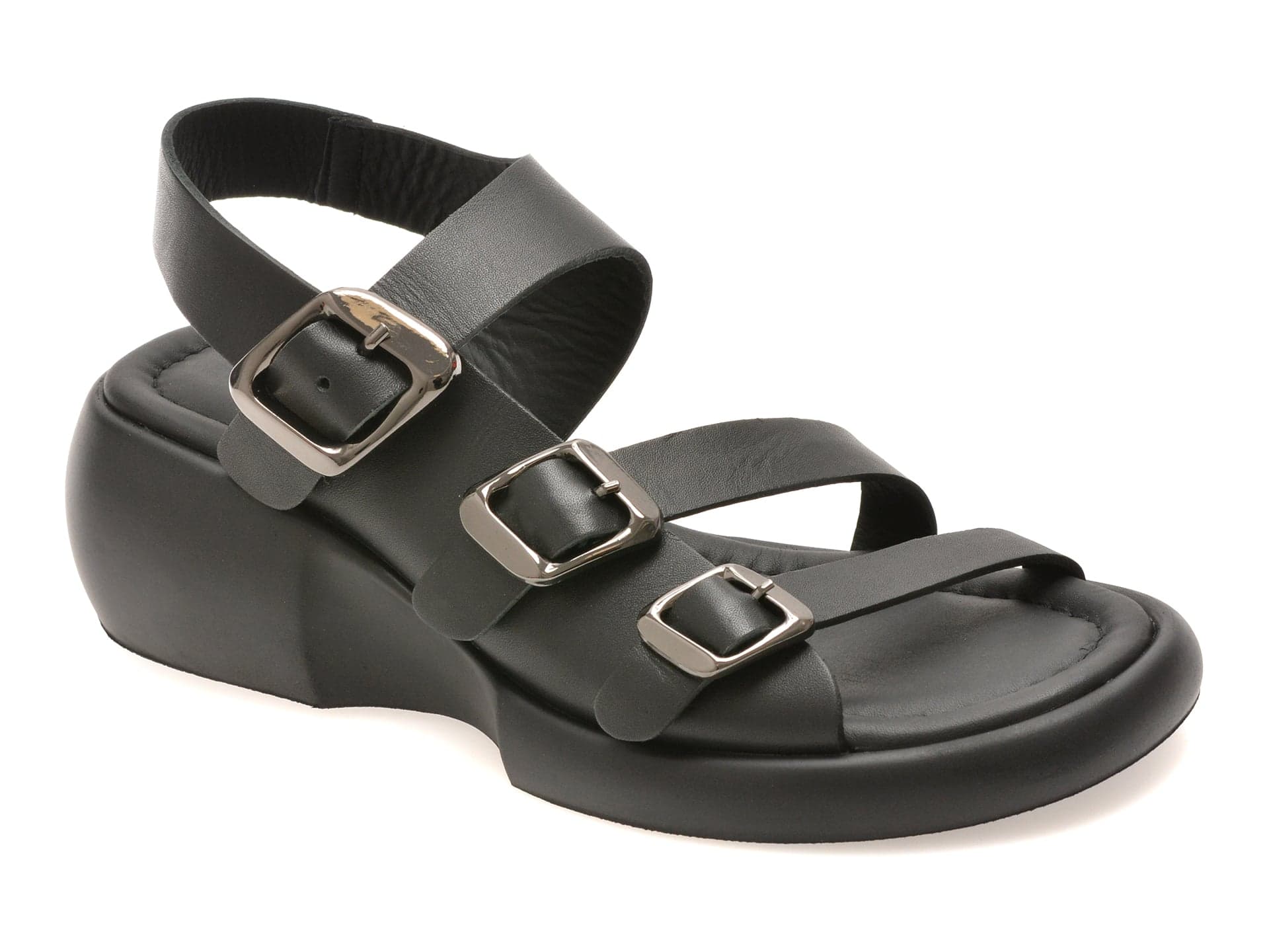 Sandale GRYXX negre, 734159, din piele naturala