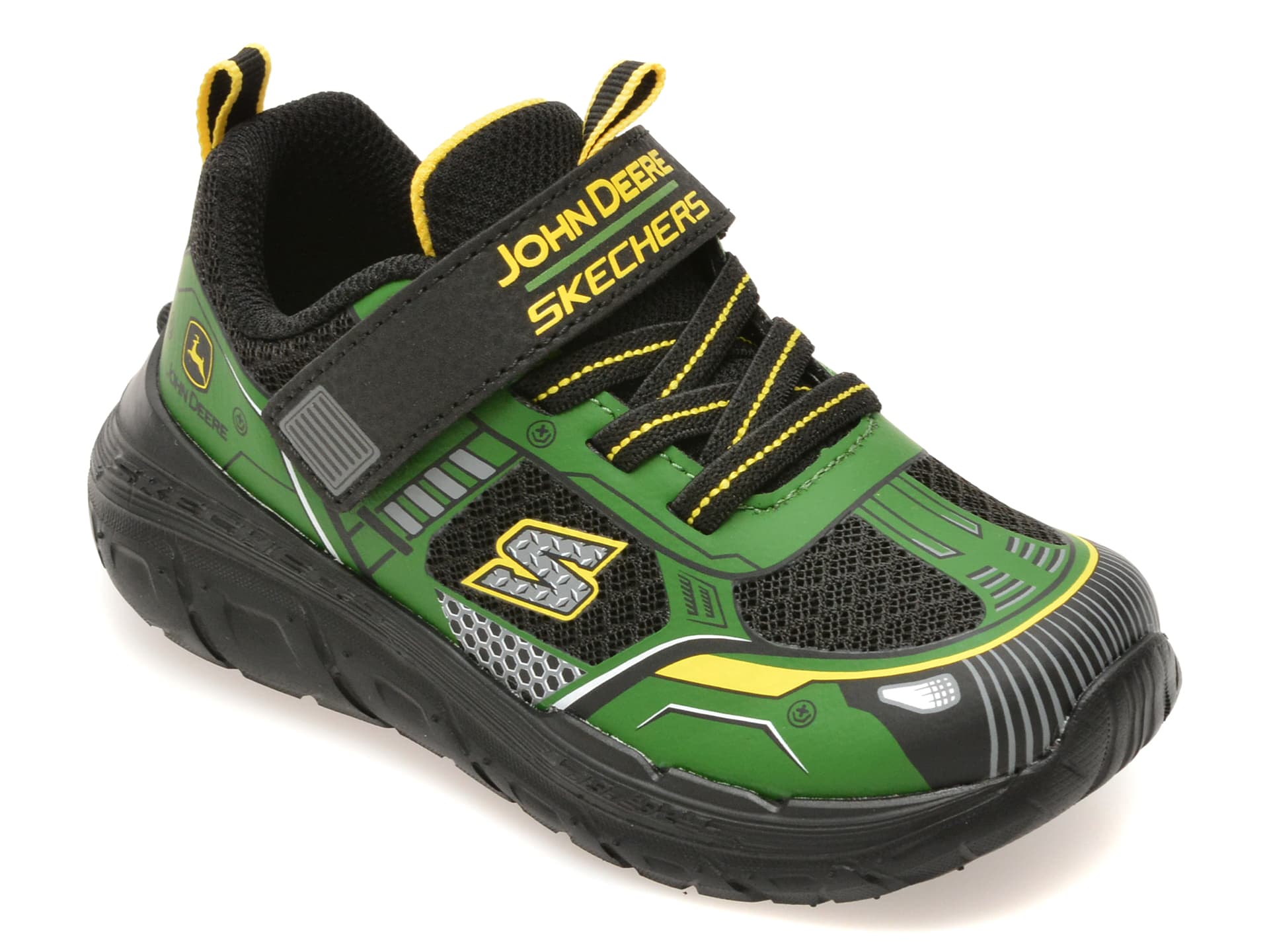 Pantofi sport SKECHERS verzi, 407062N, din piele ecologica