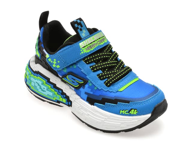 Pantofi sport SKECHERS albastri, MEGA-CRAFT 4K, din material textil