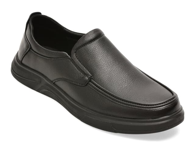 Mocasini BITE THE BULLET negri, T89632, din piele naturala
