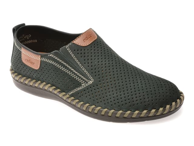 Pantofi RIEKER bleumarin, B2465, din piele naturala