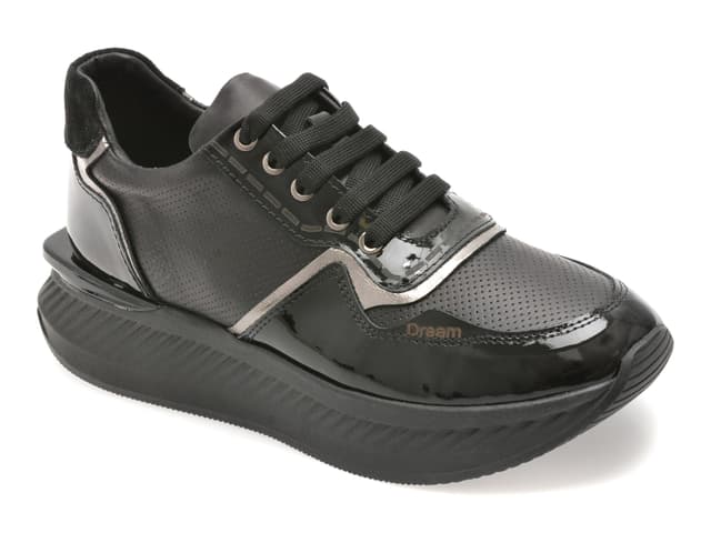 Pantofi sport ERISMA negri, 208926, din piele naturala
