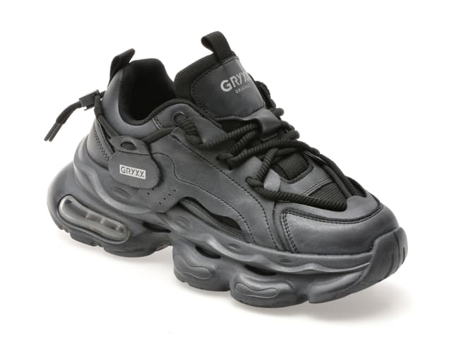 Pantofi sport GRYXX gri, F7801, din material textil si piele naturala