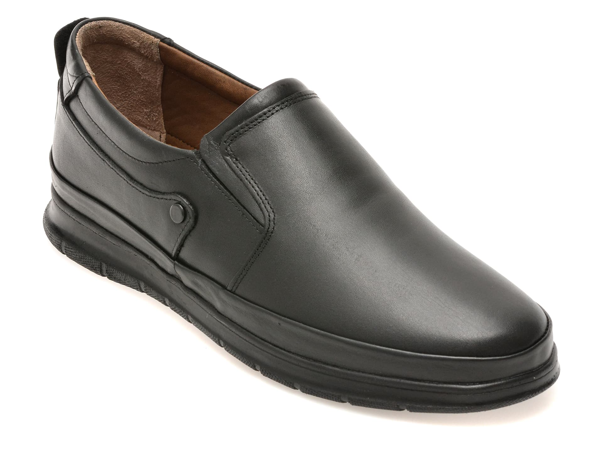 Pantofi BITE THE BULLET negri, RZ006, din piele naturala