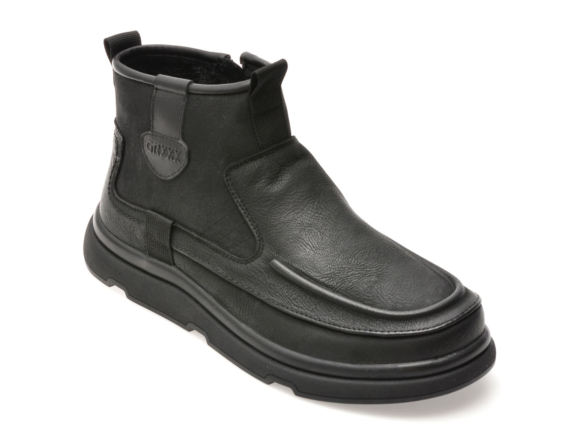 Ghete GRYXX negre, 58200, din piele naturala
