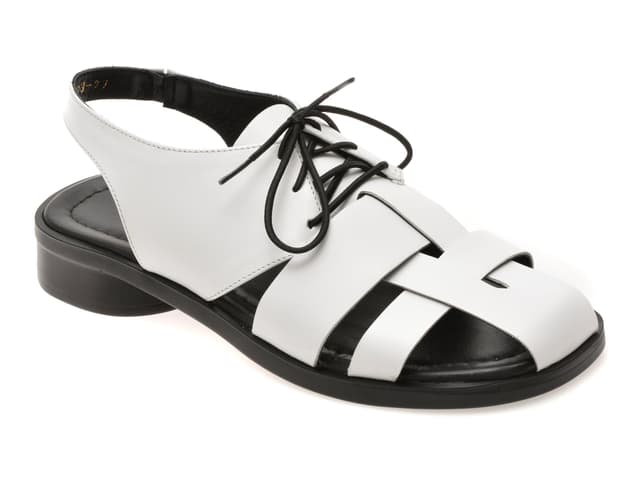 Pantofi EPICA albi, 1766373, din piele naturala