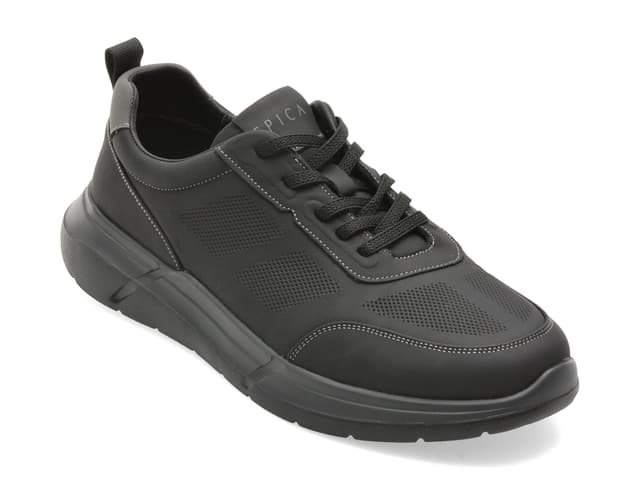 Pantofi sport EPICA negri, 250505, din piele naturala