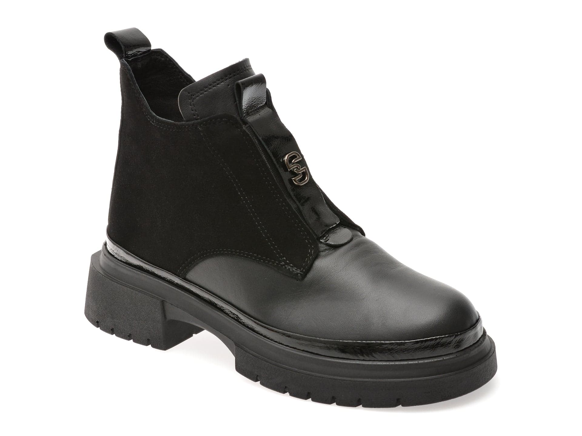 Ghete GRYXX negre, 386465, din piele naturala