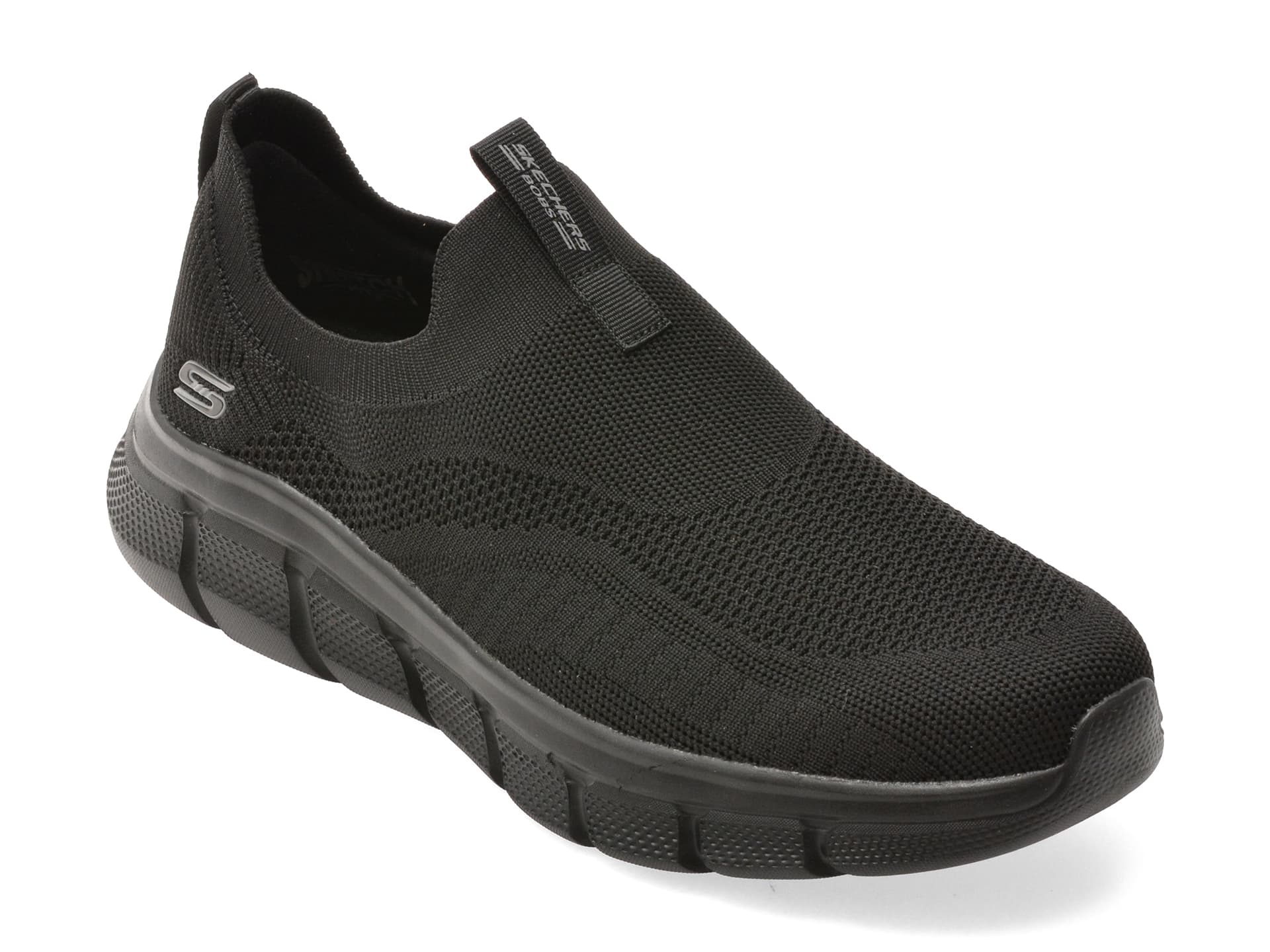 Pantofi sport SKECHERS negri, BOBS B FLEX, din material textil