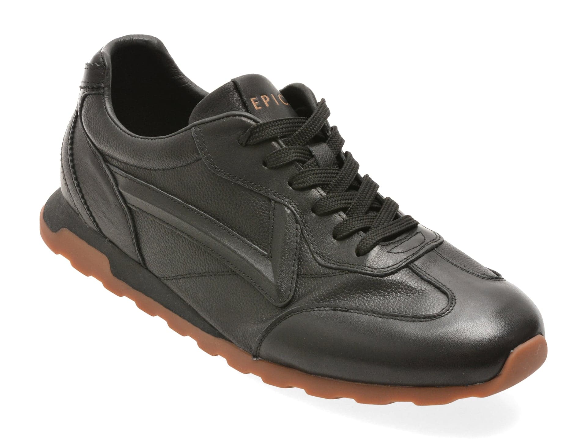 Pantofi sport EPICA negri, 59877, din piele naturala