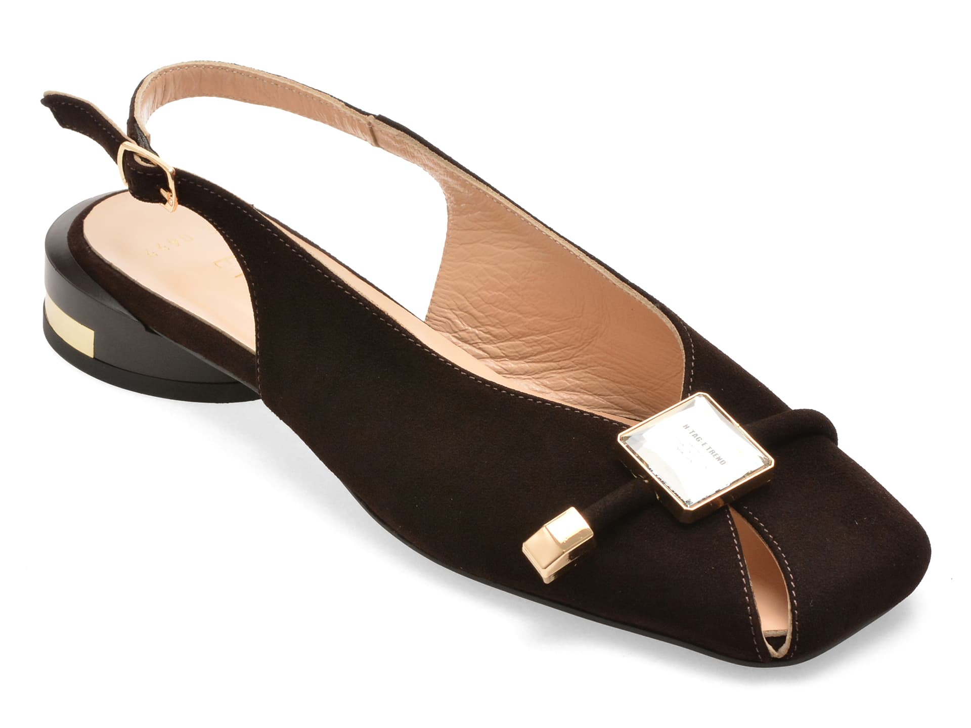 Pantofi EPICA maro, 1474490, din piele intoarsa