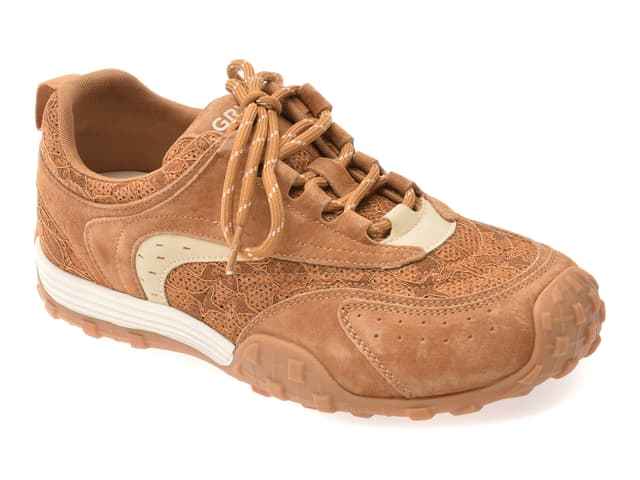 Pantofi sport GRYXX maro, 6235, din material textil si piele naturala
