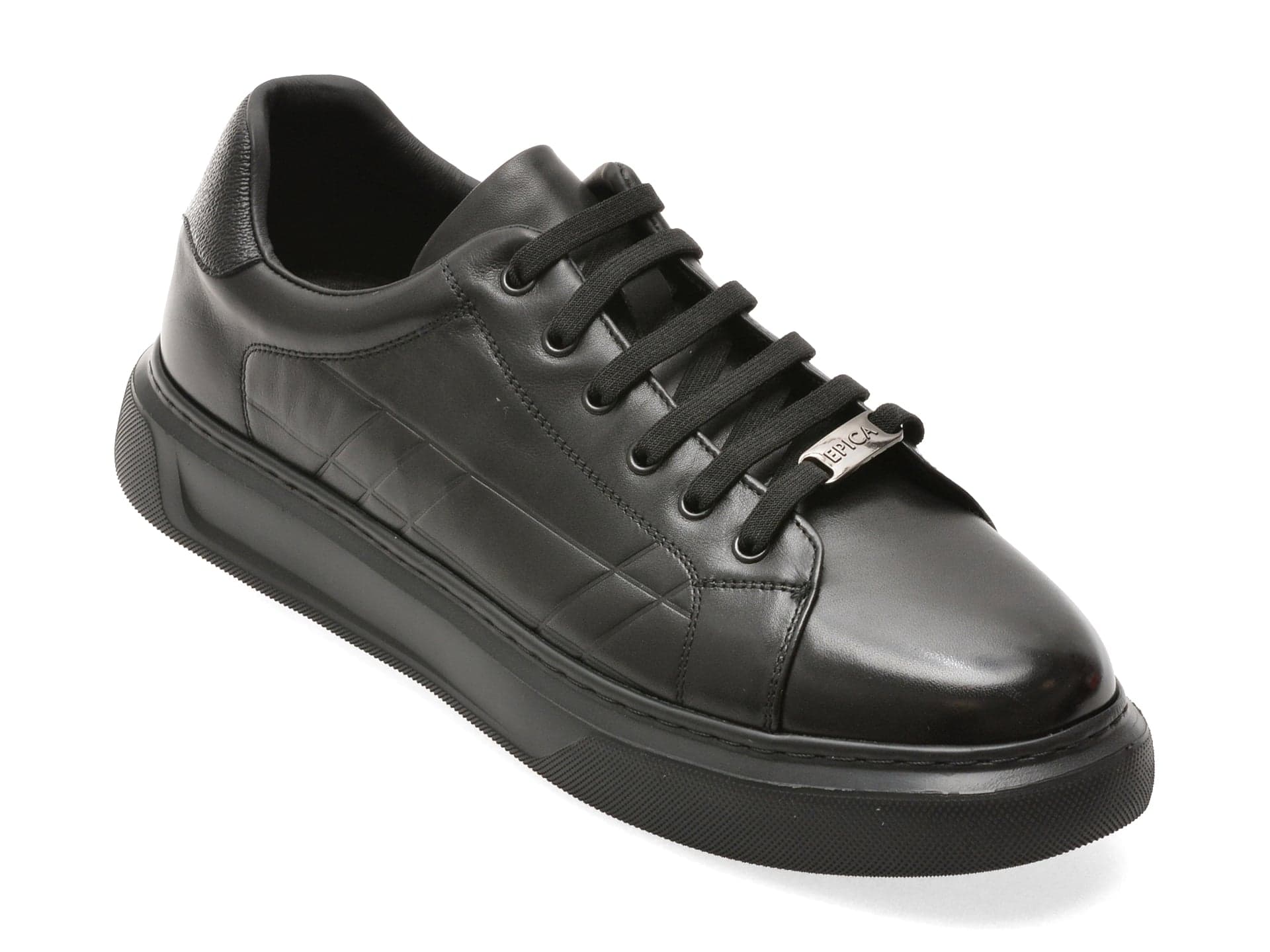 Pantofi sport EPICA negri, T8900, din piele naturala