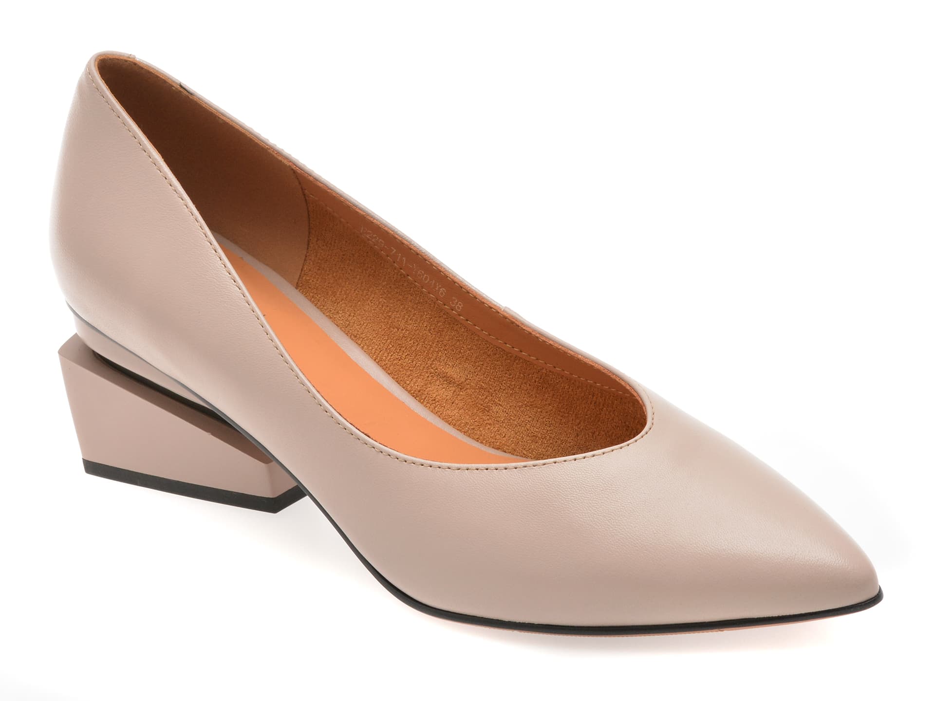 Pantofi EPICA nude, E22971, din piele naturala