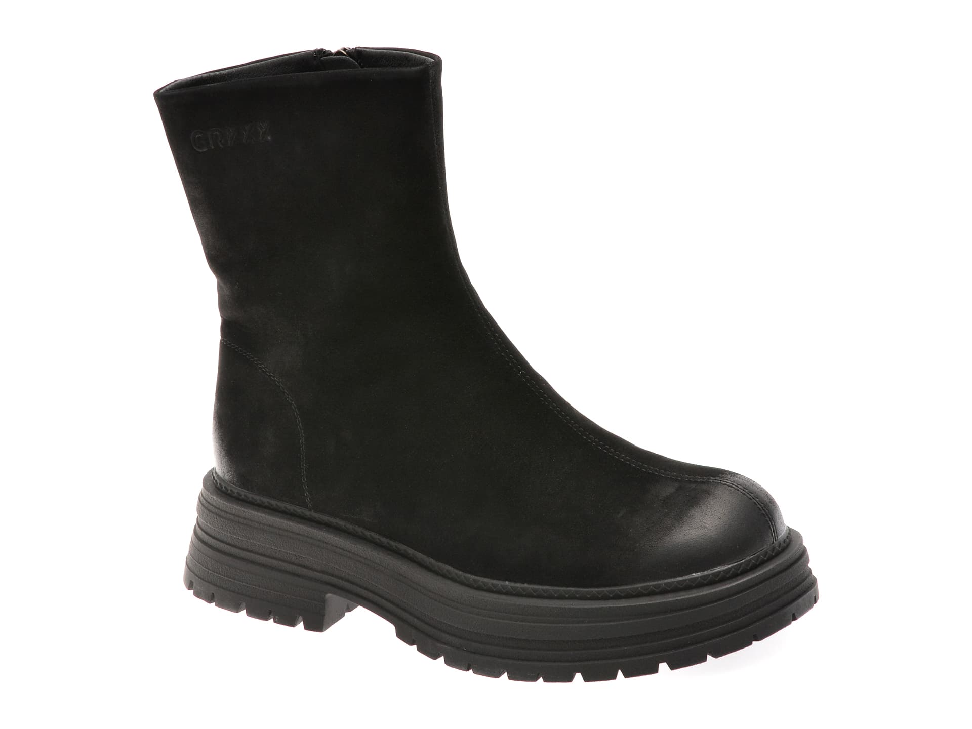 Ghete GRYXX negre, MX01419, din piele naturala
