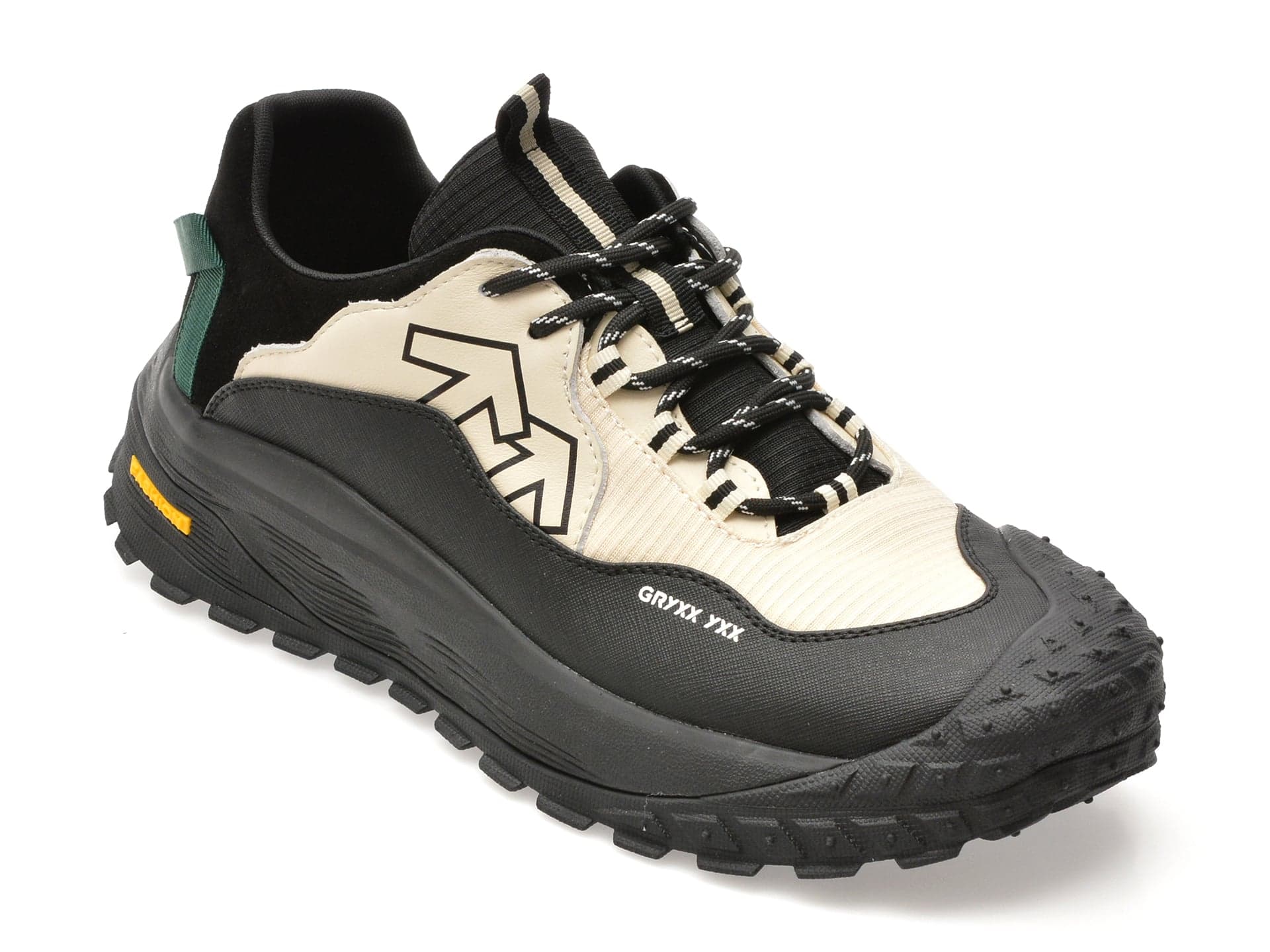 Pantofi sport GRYXX alb-negru, LN37, din piele naturala