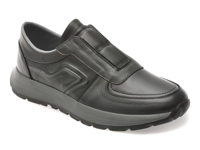 Pantofi sport OTTER negri, DD1200, din piele naturala