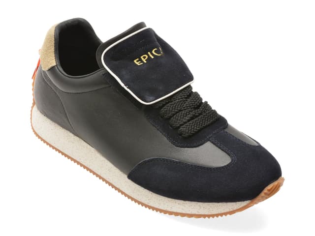 Pantofi sport EPICA negri, 59635, din piele naturala