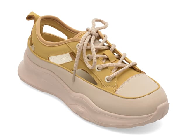 Pantofi sport FLAVIA PASSINI galbeni, 70302, din piele ecologica