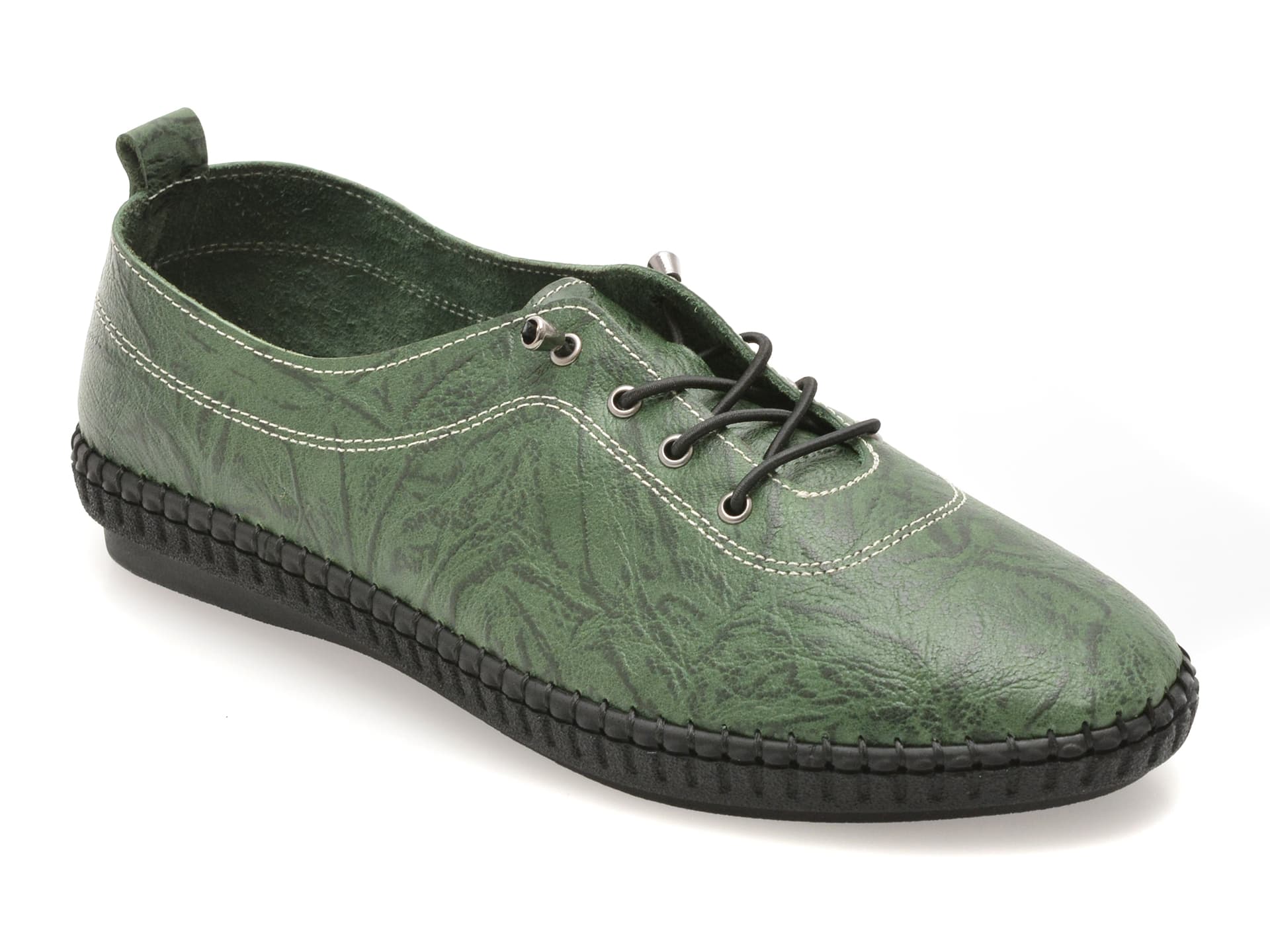 Pantofi EVIDA kaki, EV2773, din piele naturala