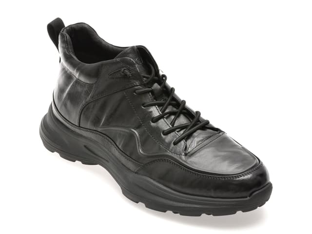 Pantofi sport EPICA negri, 58215, din piele naturala