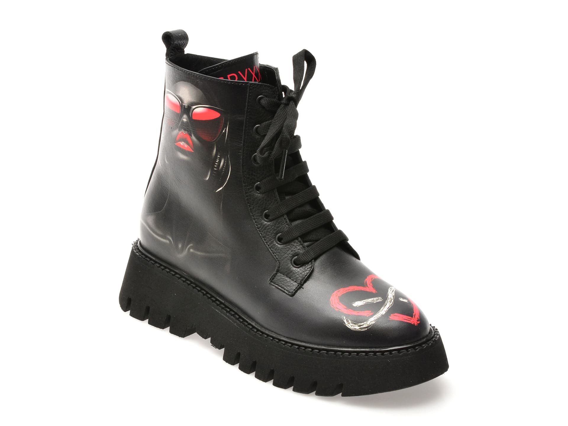Ghete GRYXX negre, 5962332, din piele naturala