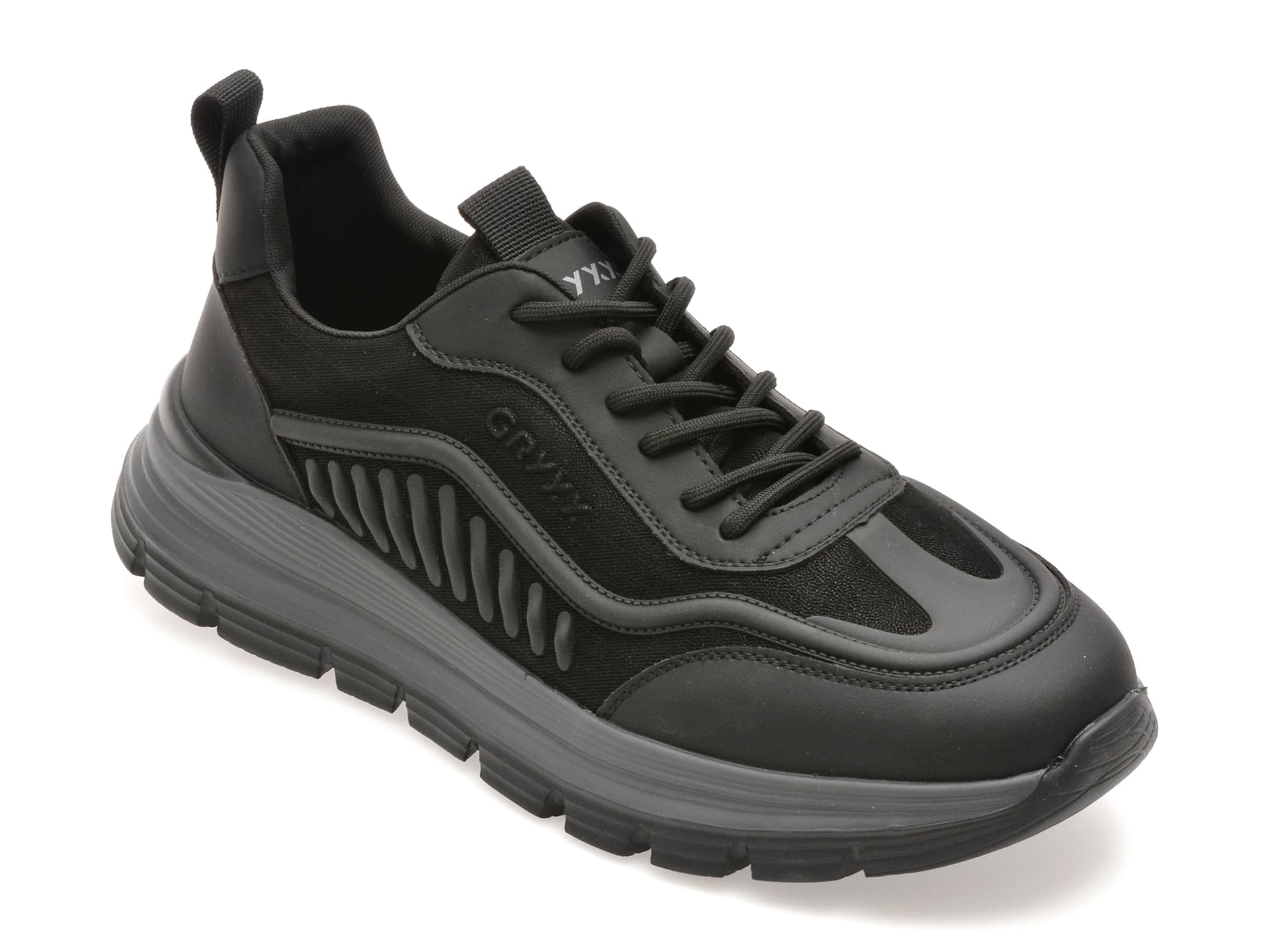Pantofi sport GRYXX negri, 68035, din piele ecologica