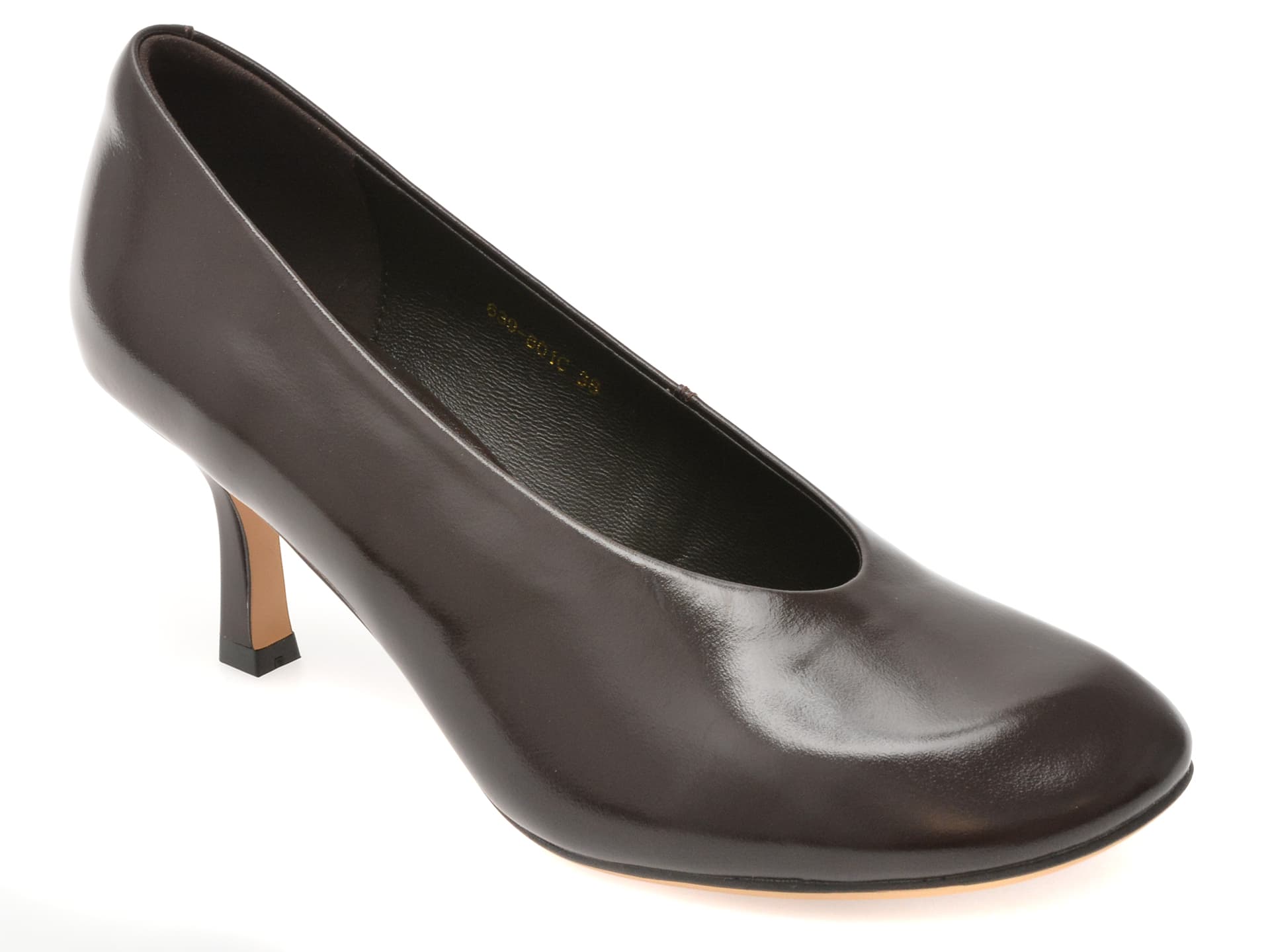 Pantofi eleganti EPICA maro, 639801, din piele naturala lacuita
