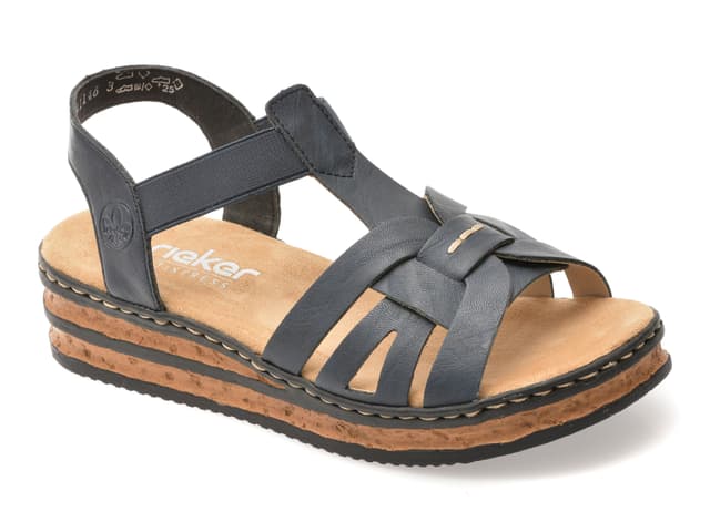 Sandale RIEKER bleumarin, 62918, din piele ecologica