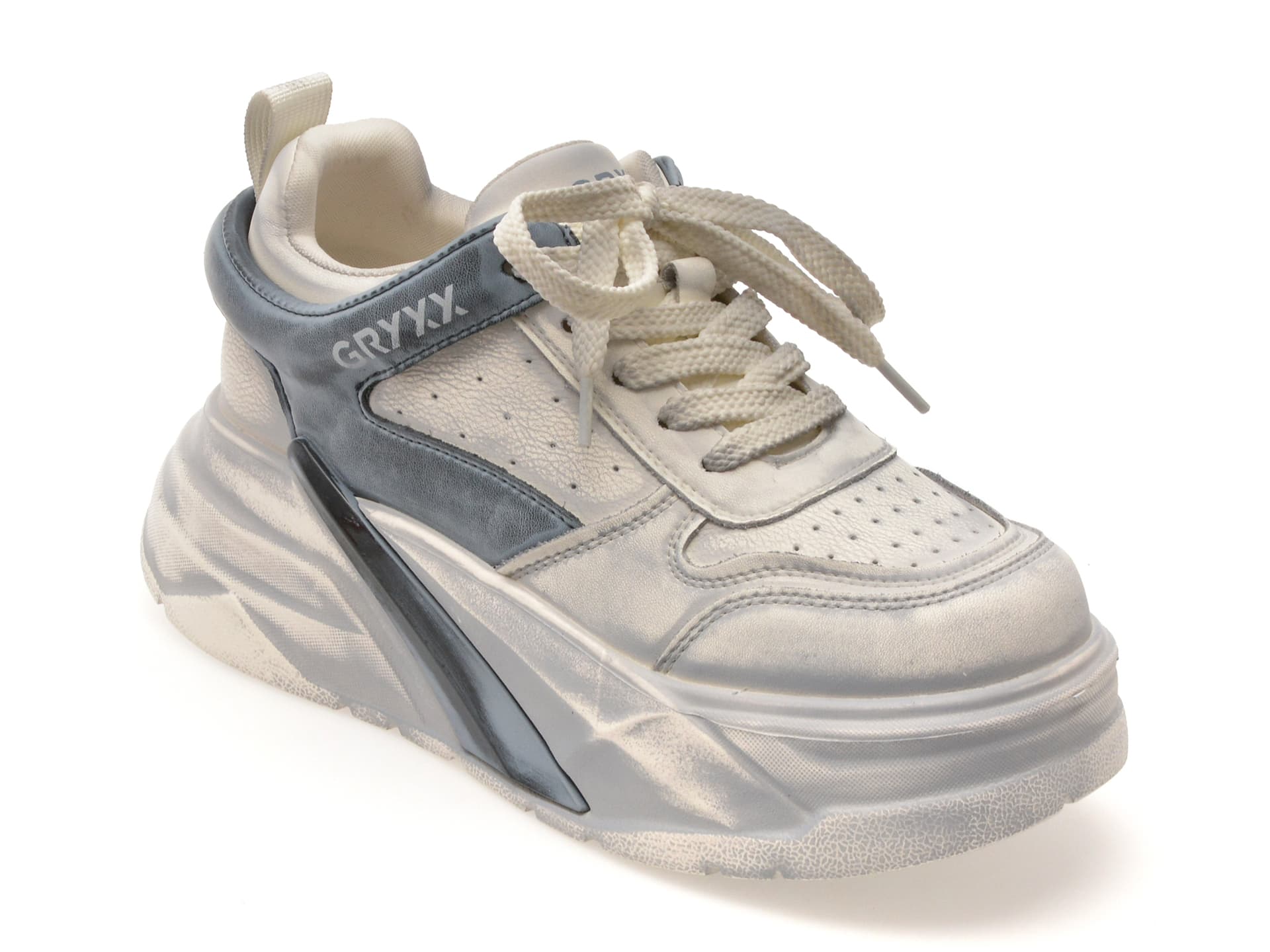 Pantofi sport GRYXX albi, 166, din piele naturala