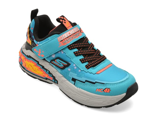 Pantofi sport SKECHERS albastri, MEGA-CRAFT 4K, din material textil