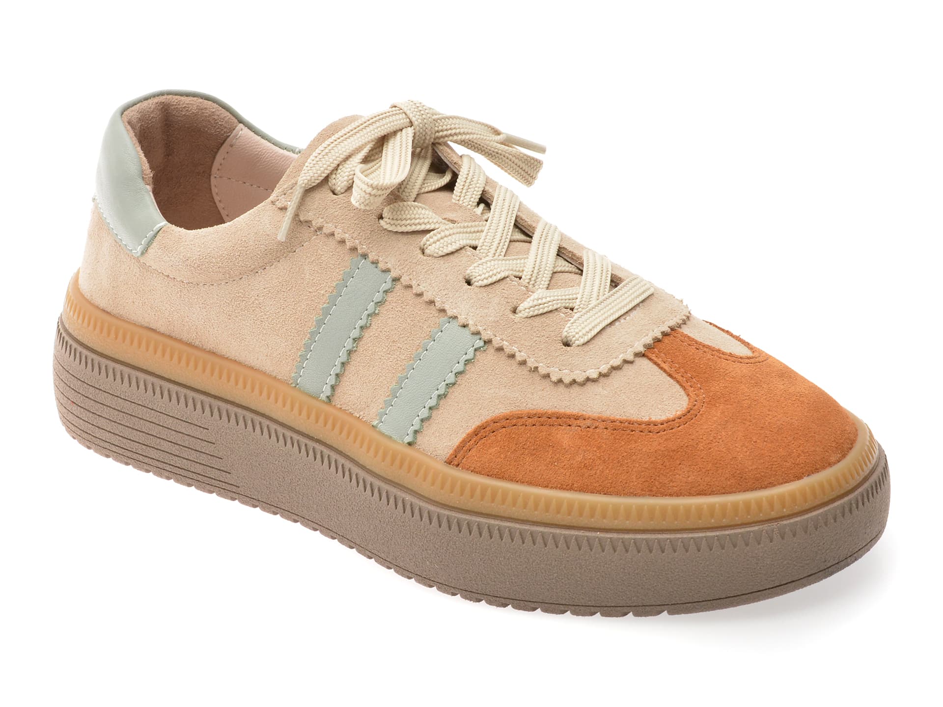 Pantofi sport GRYXX bej, BL5754, din piele intoarsa