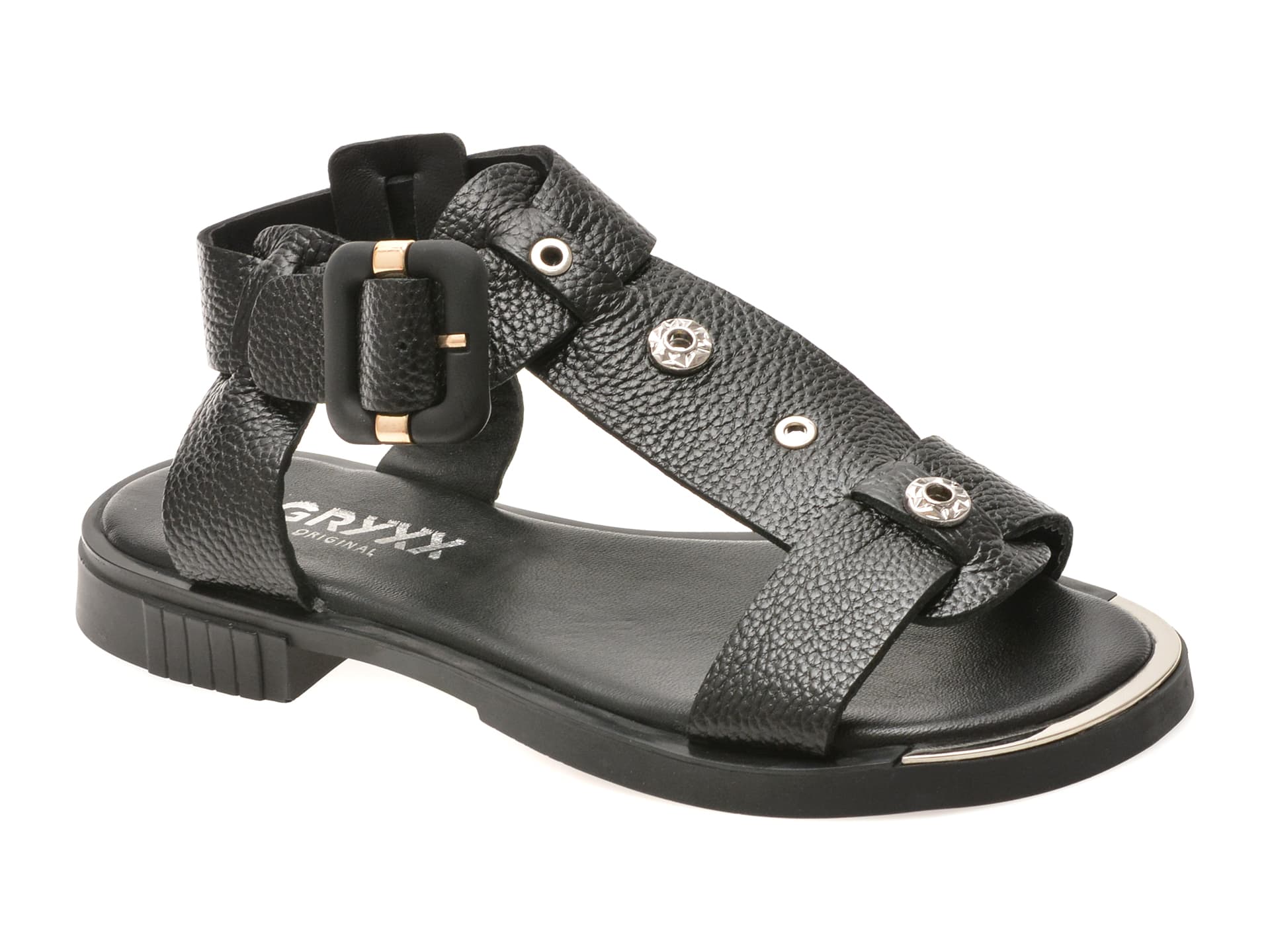 Sandale GRYXX negre, 4842619, din piele naturala