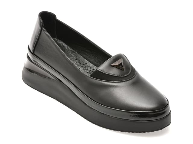 Pantofi IMAGE negri, 1069001, din piele naturala