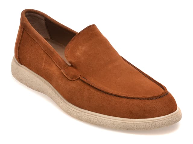 Mocasini BITE THE BULLET maro, RZ2030, din piele intoarsa