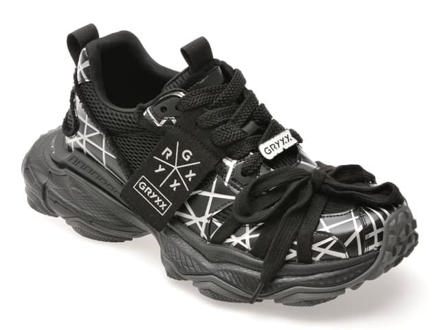 Pantofi sport GRYXX negri, LN36, din material textil