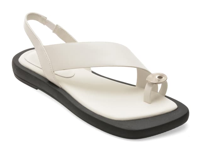 Sandale GRYXX albe, LD1025, din piele naturala