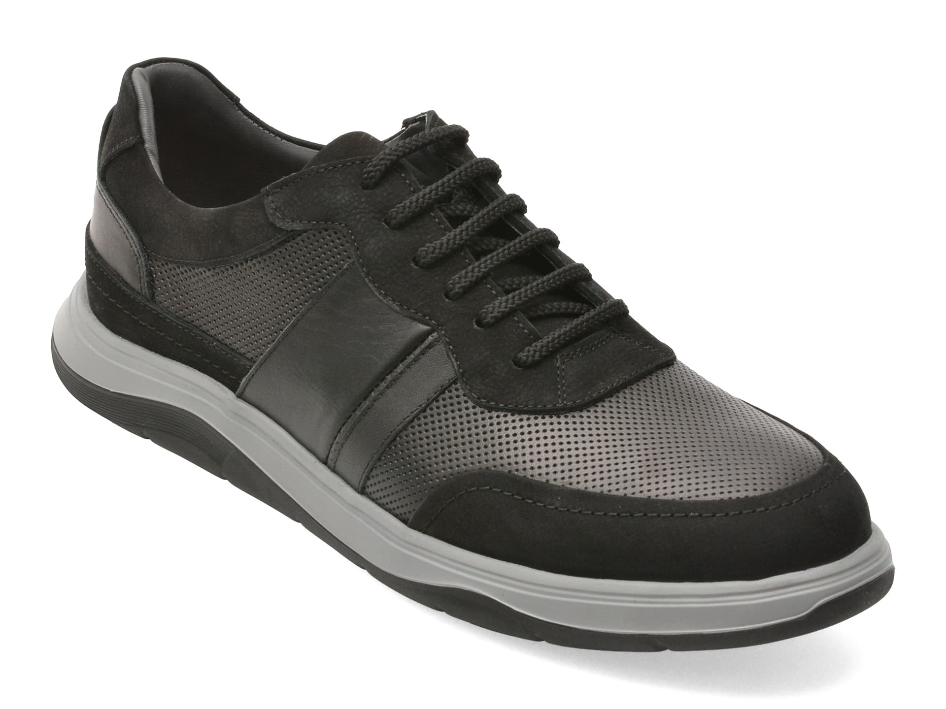 Pantofi sport OTTER negri, 60742, din piele naturala