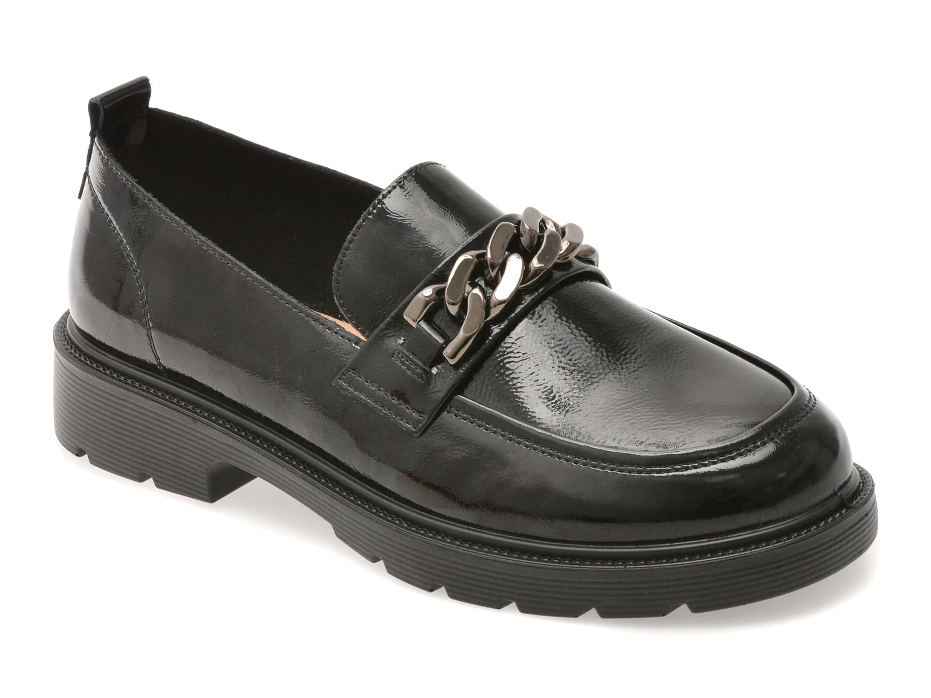 Mocasini GRYXX negri, 911, din piele naturala lacuita