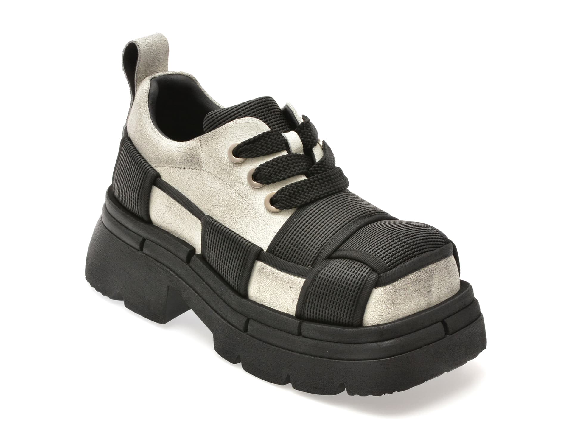 Pantofi sport GRYXX albi, 6882, din piele naturala