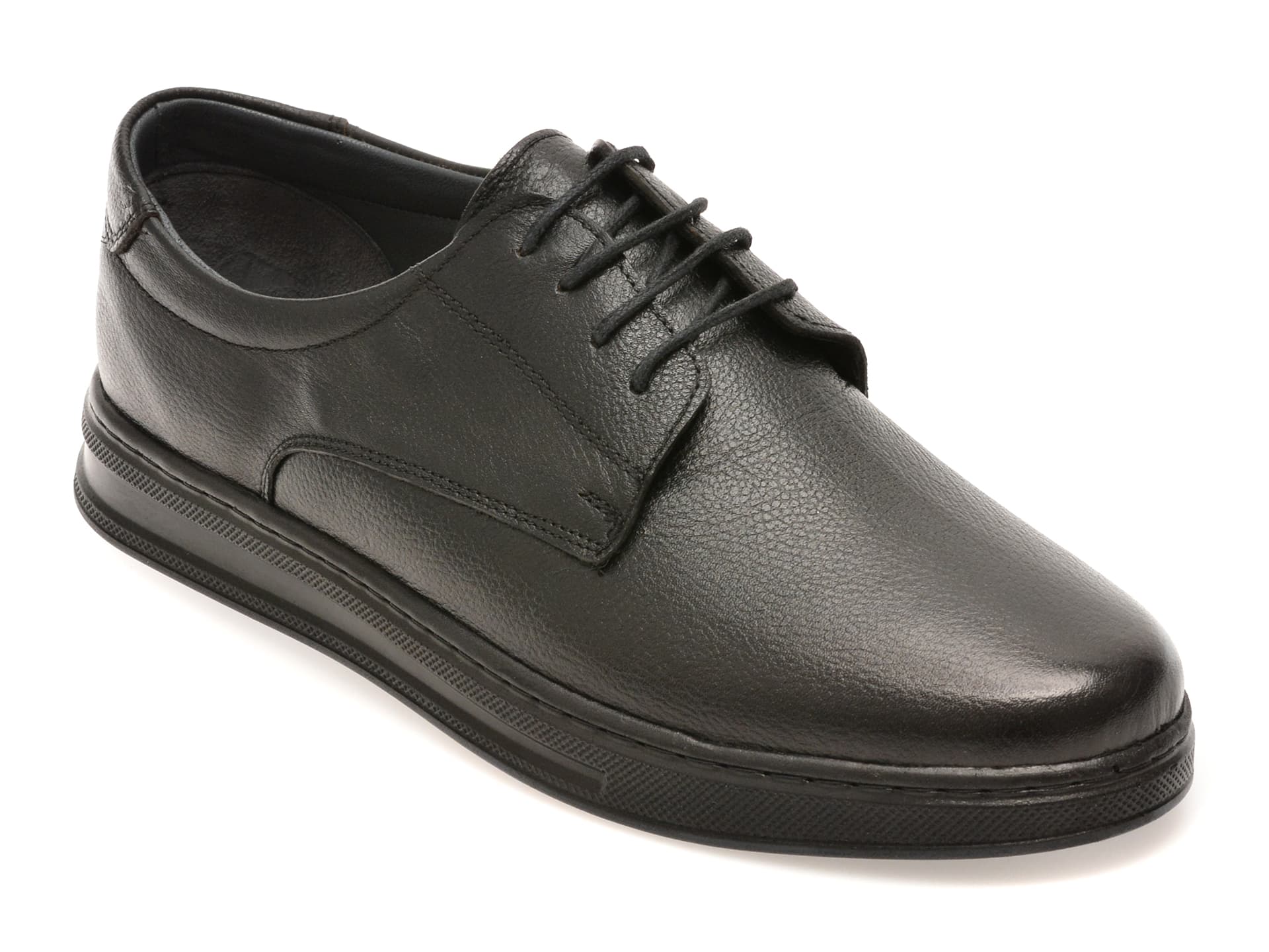 Pantofi BITE THE BULLET negri, RZ001, din piele naturala