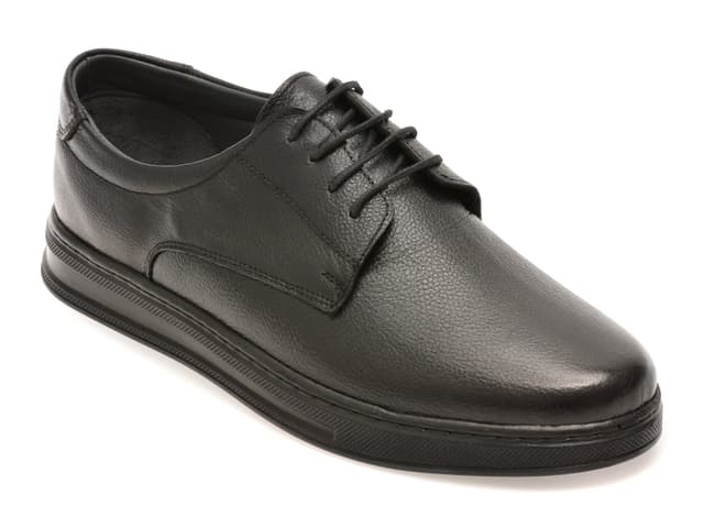 Pantofi BITE THE BULLET negri, RZ001, din piele naturala