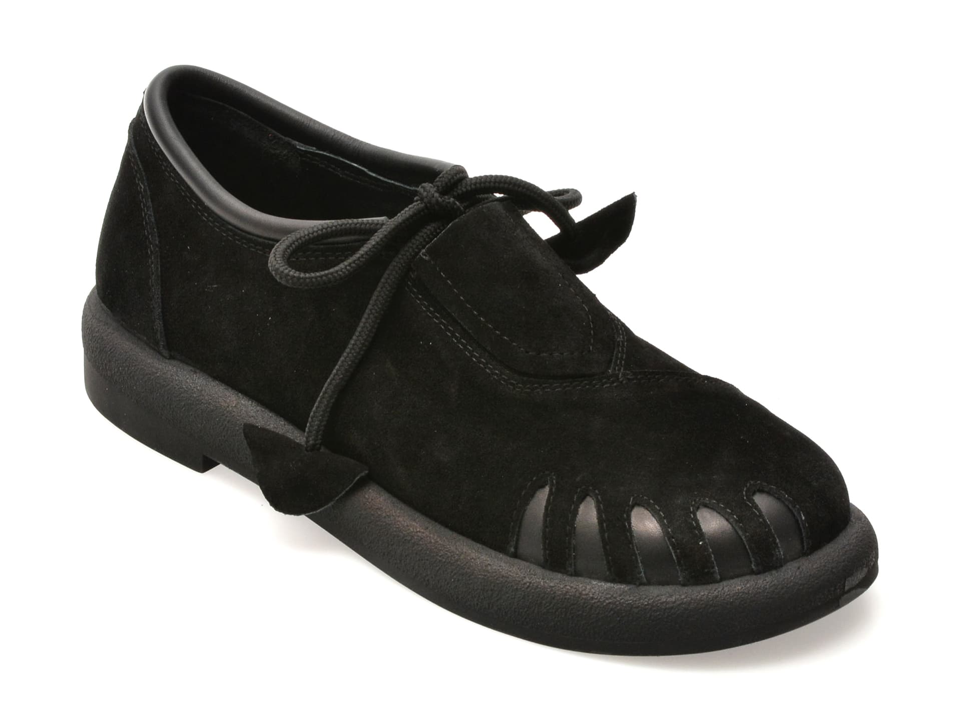 Pantofi GRYXX negri, 213011, din piele intoarsa