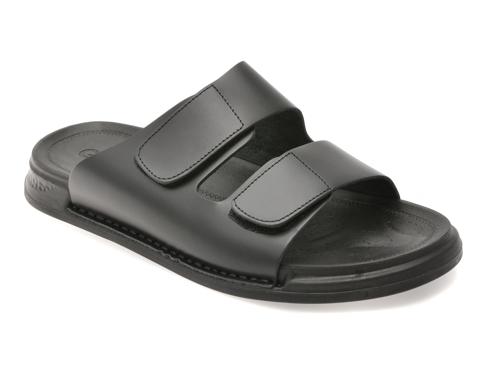 Papuci GRYXX negri, UZ255, din piele naturala