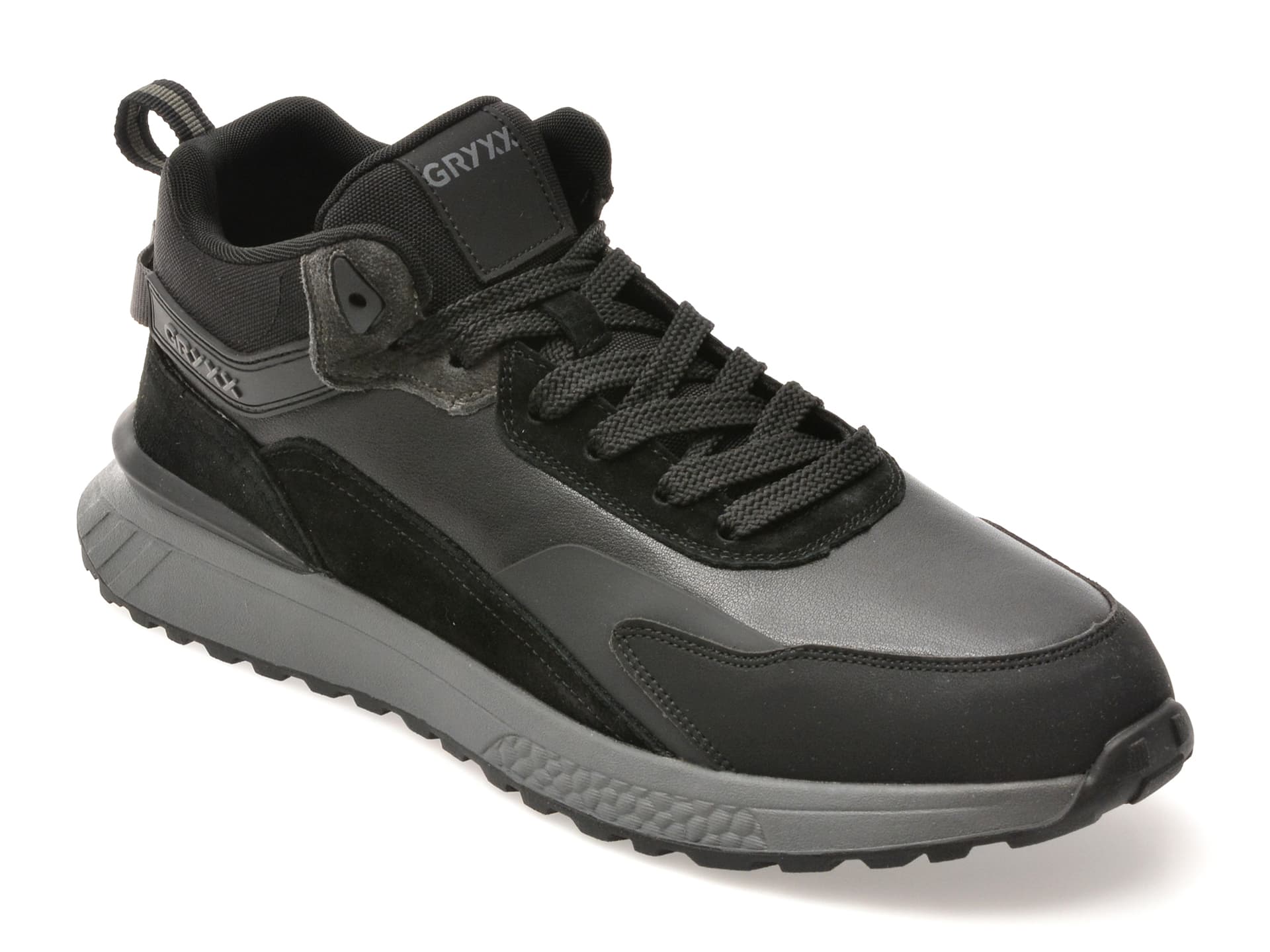 Ghete GRYXX negre, ZMSN33, din piele naturala