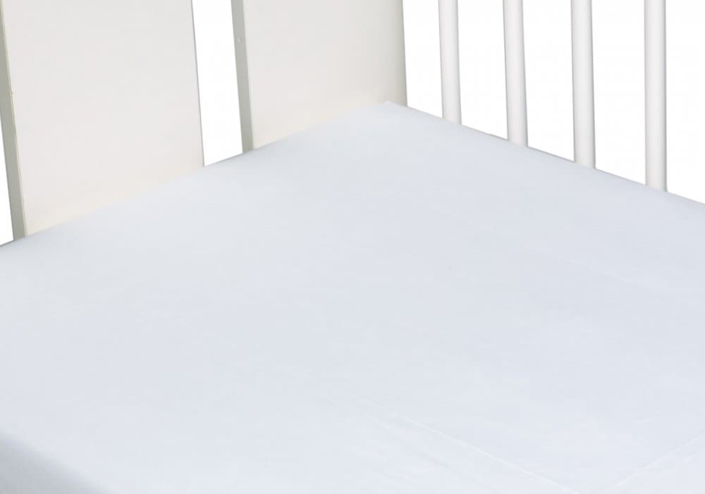 Cearceaf din bumbac cu elastic 120x60 cm Alb