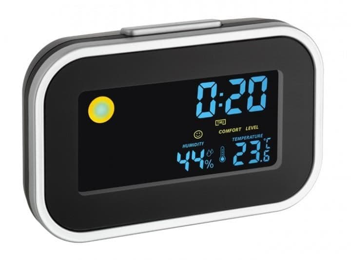 Termo-higrometru cu ceas si alarma iluminat TFA 60.2015