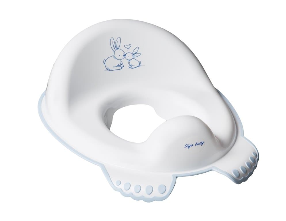 Reductor toaleta anti-derapant Little Bunnies alb