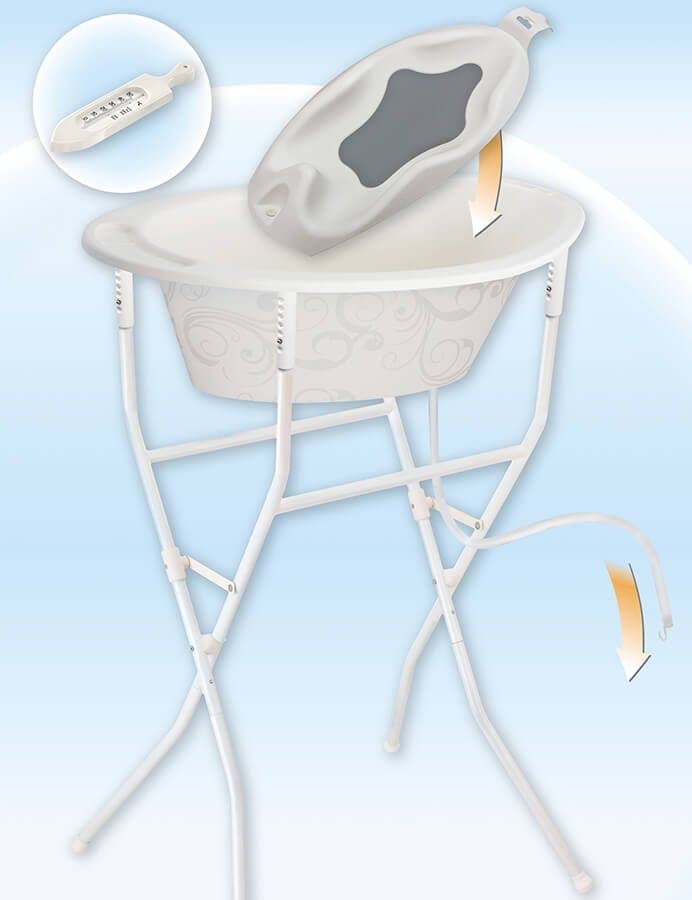 Sezlong nou nascut pentru cadita Style Vintage white Rotho babydesign